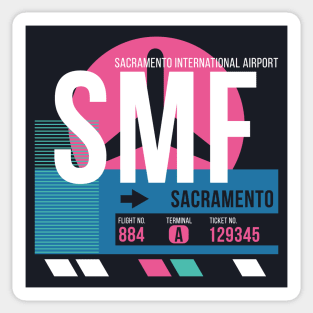 Sacramento (SMF) Airport // Sunset Baggage Tag Sticker